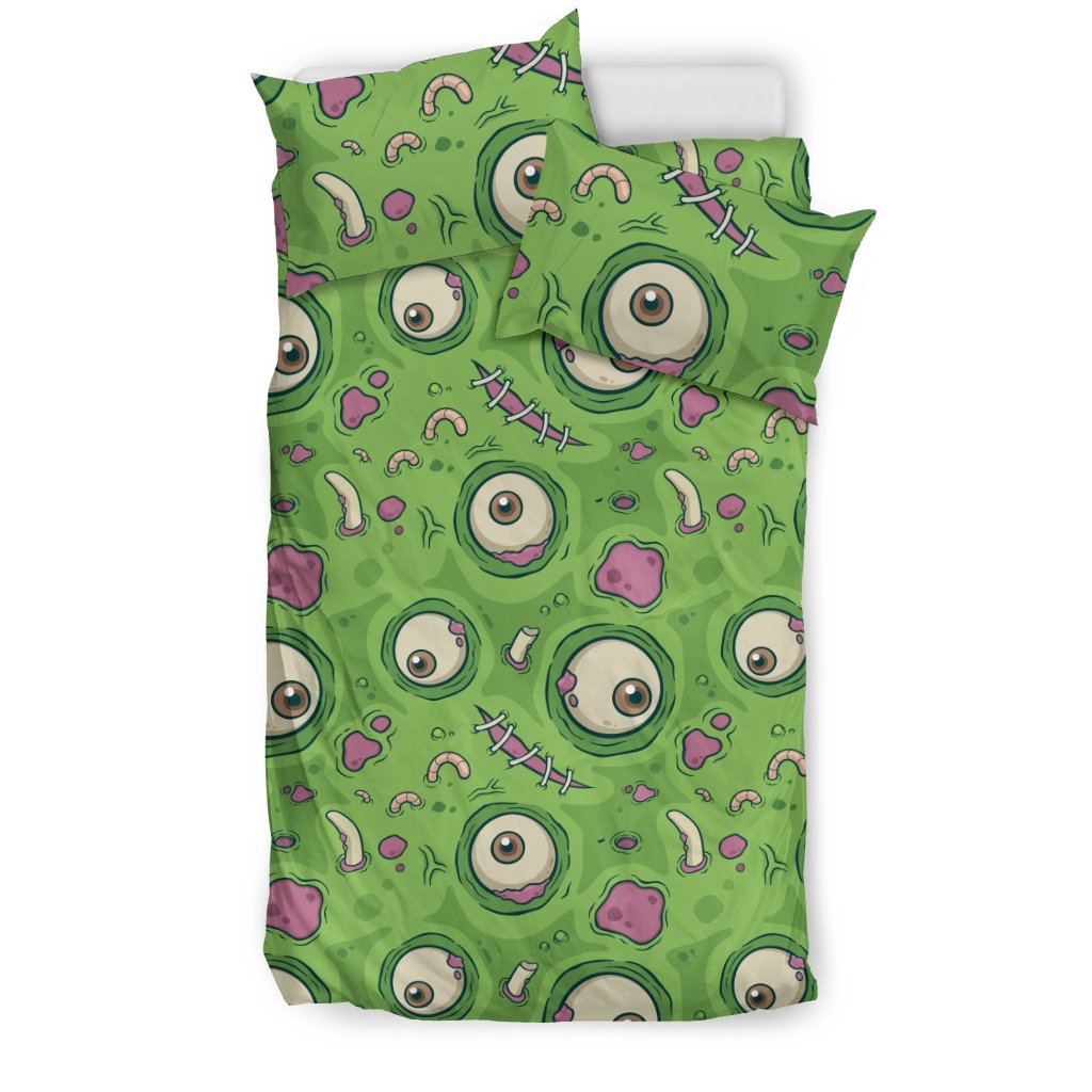 Zombie Eyes Design Pattern Print Duvet Cover Bedding Set
