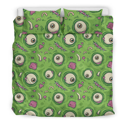 Zombie Eyes Design Pattern Print Duvet Cover Bedding Set
