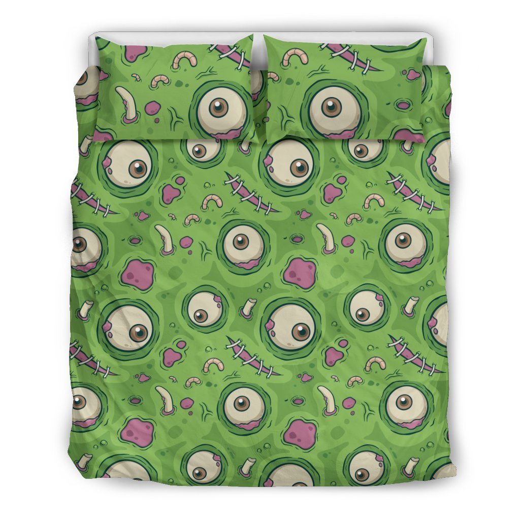 Zombie Eyes Design Pattern Print Duvet Cover Bedding Set