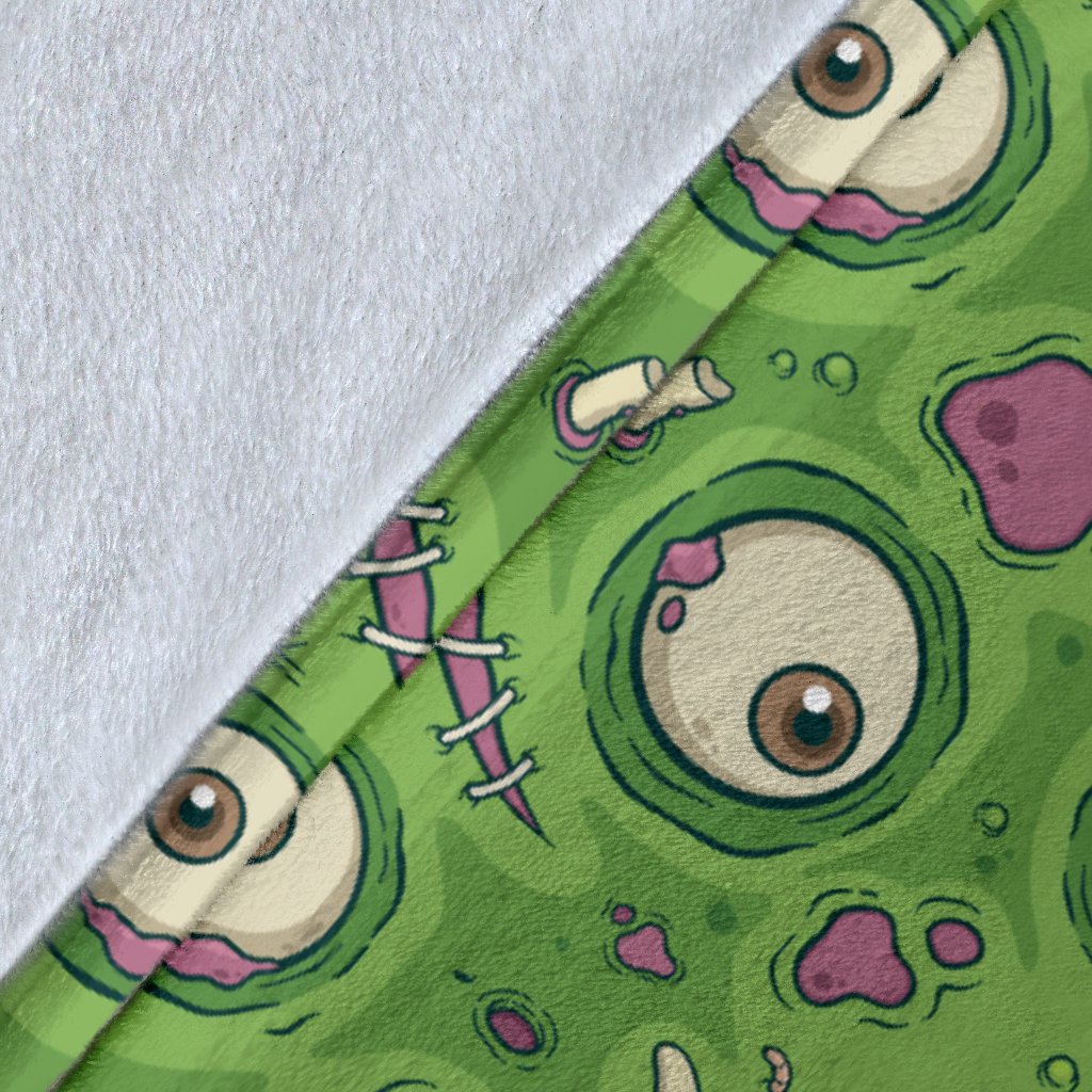 Zombie Eyes Design Pattern Print Fleece Blanket