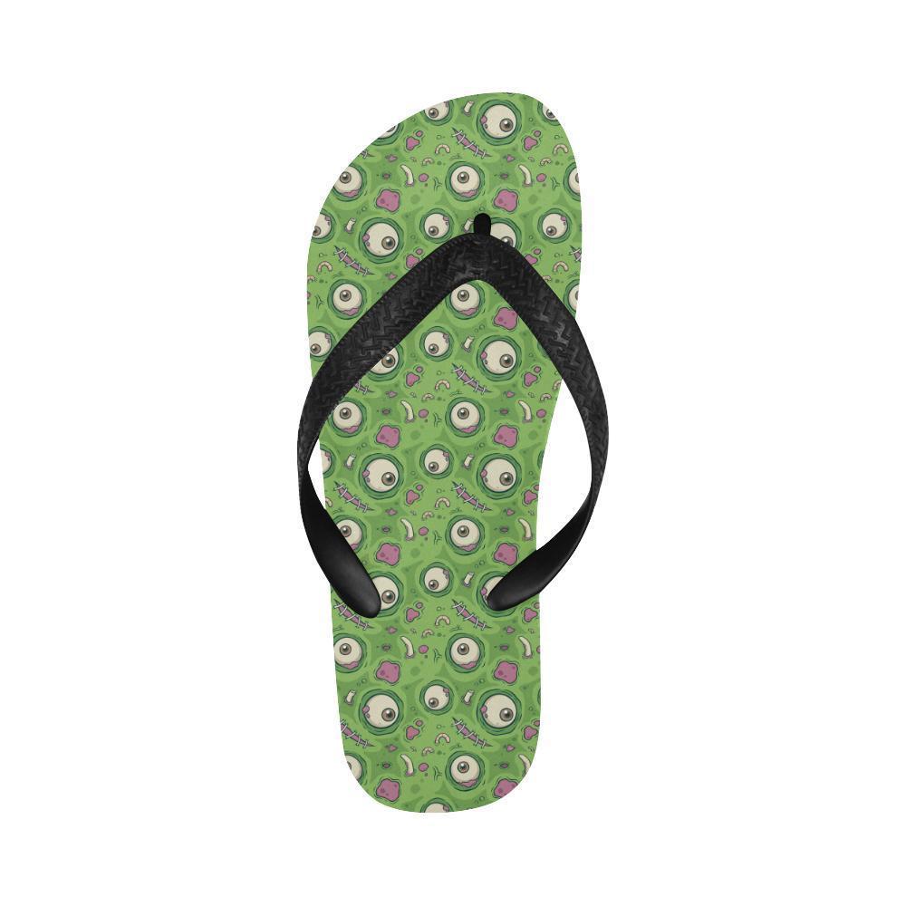 Zombie Eyes Design Pattern Print Flip Flops-JTAMIGO.COM