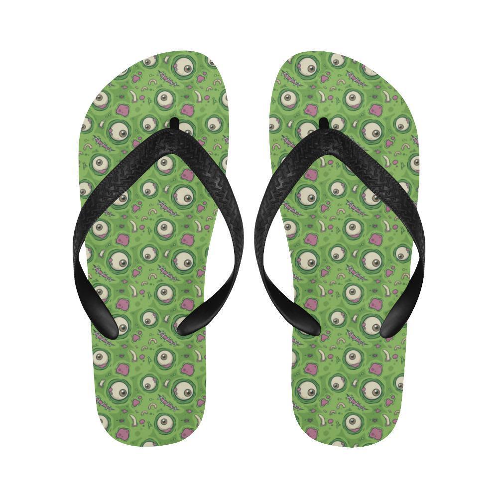 Zombie Eyes Design Pattern Print Flip Flops-JTAMIGO.COM