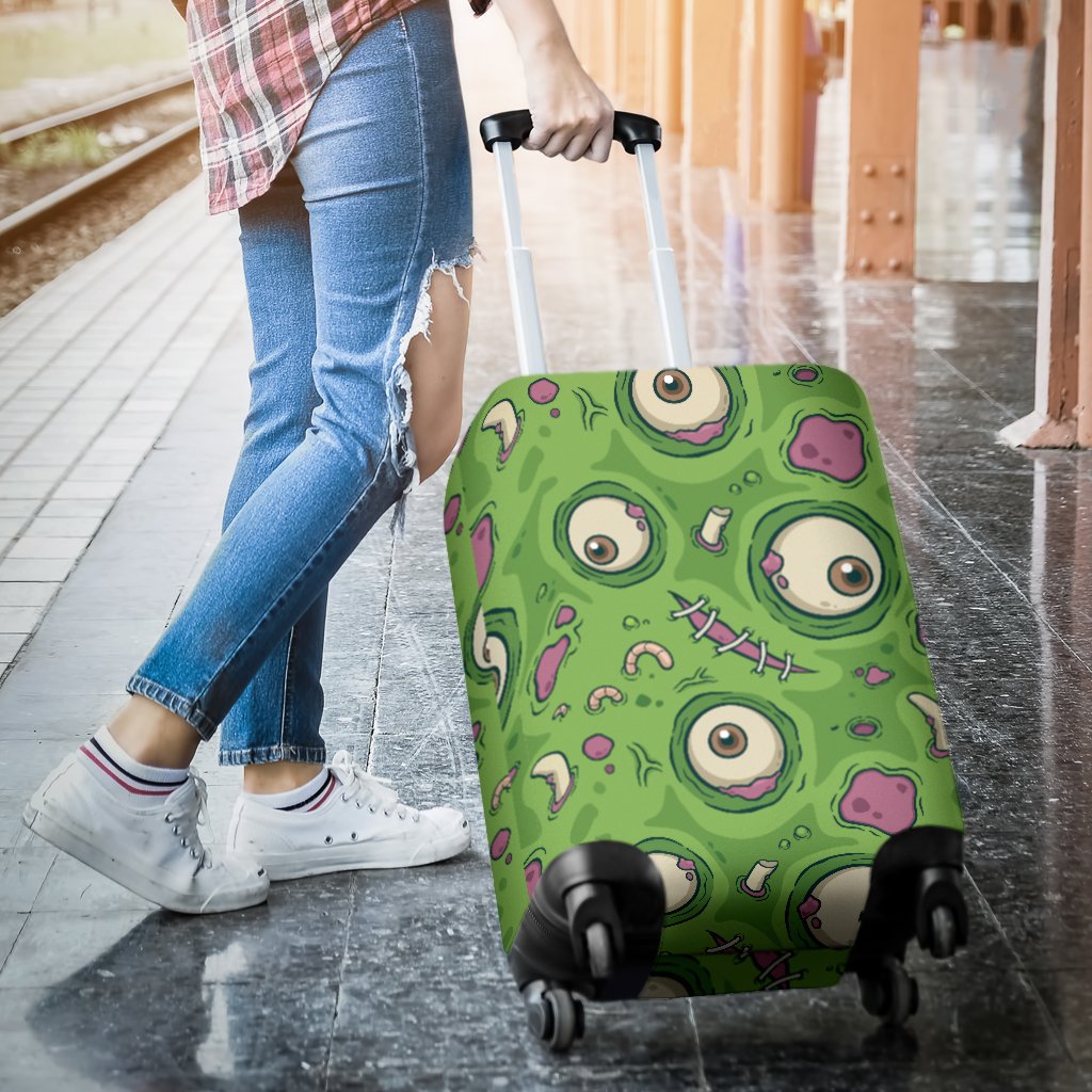 Zombie Eyes Design Pattern Print Luggage Cover Protector