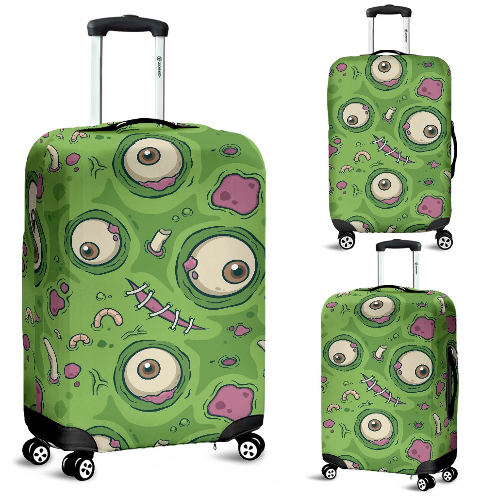 Zombie Eyes Design Pattern Print Luggage Cover Protector