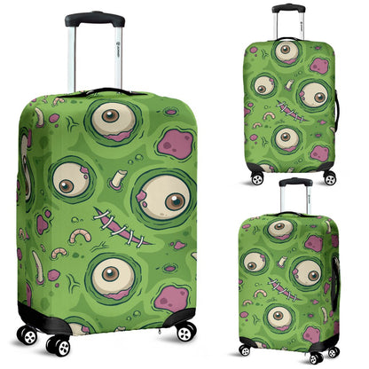Zombie Eyes Design Pattern Print Luggage Cover Protector