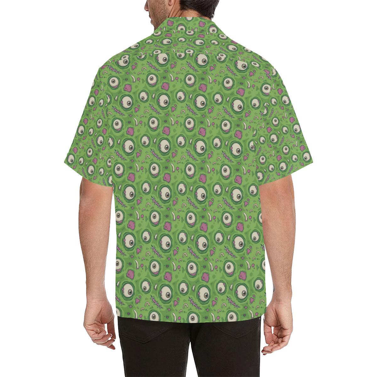 Zombie Eyes Design Pattern Print Men Aloha Hawaiian Shirt
