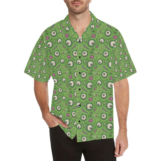 Zombie Eyes Design Pattern Print Men Aloha Hawaiian Shirt