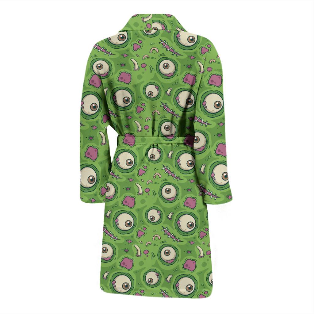 Zombie Eyes Design Pattern Print Men Bath Robe-JTAMIGO.COM