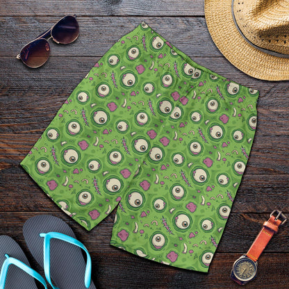 Zombie Eyes Design Pattern Print Mens Shorts-JTAMIGO.COM
