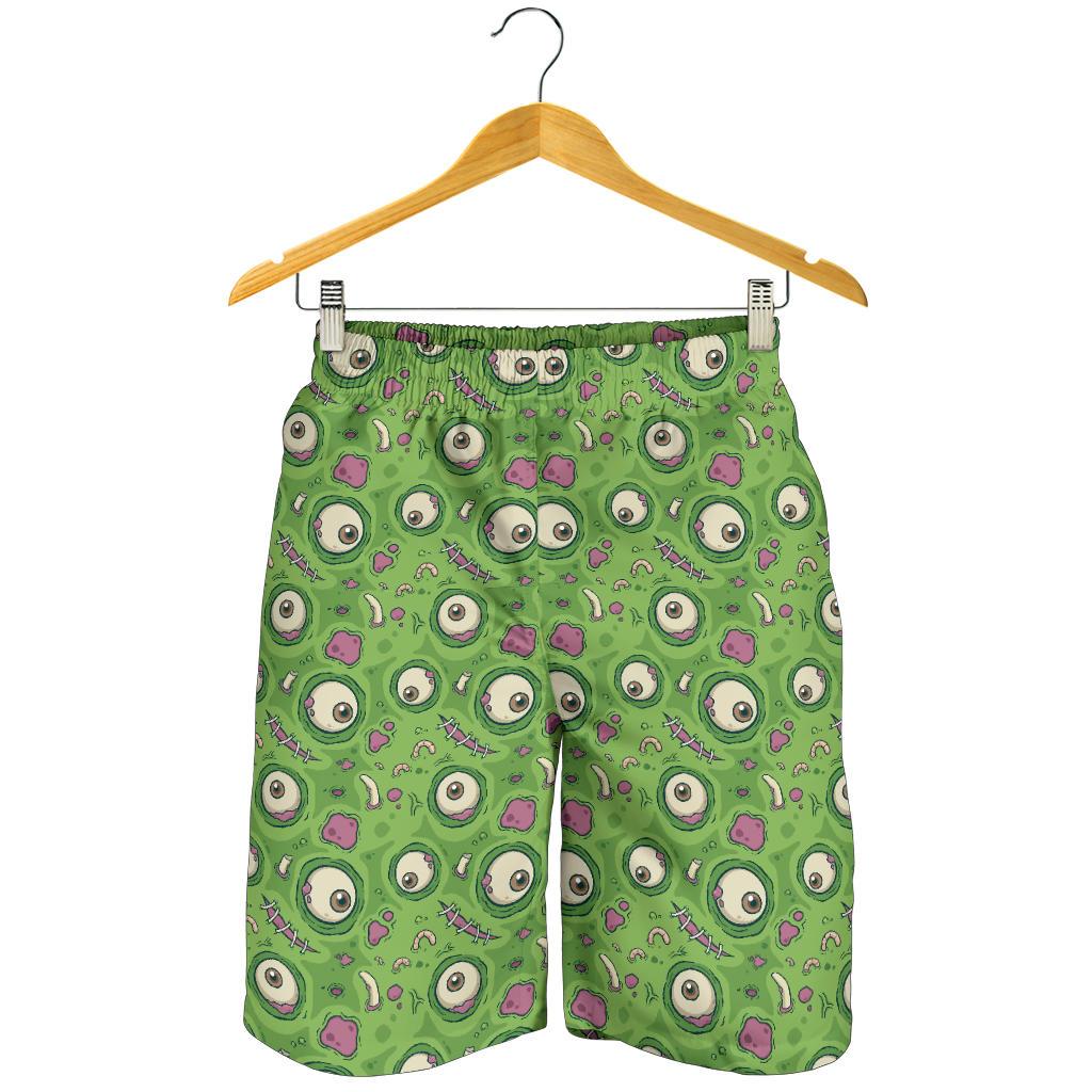 Zombie Eyes Design Pattern Print Mens Shorts-JTAMIGO.COM