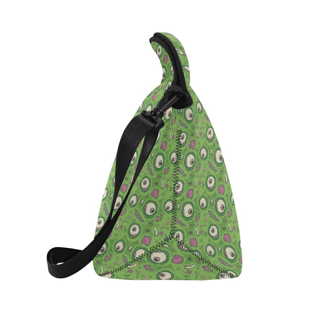 Zombie Eyes Design Pattern Print Neoprene Lunch Bag (Model 1669)(Large)-JTAMIGO.COM