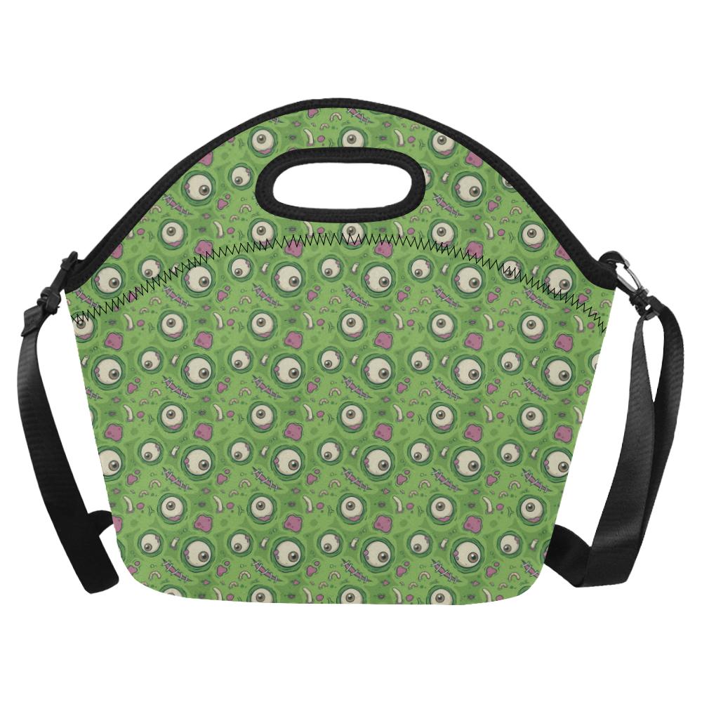 Zombie Eyes Design Pattern Print Neoprene Lunch Bag (Model 1669)(Large)-JTAMIGO.COM