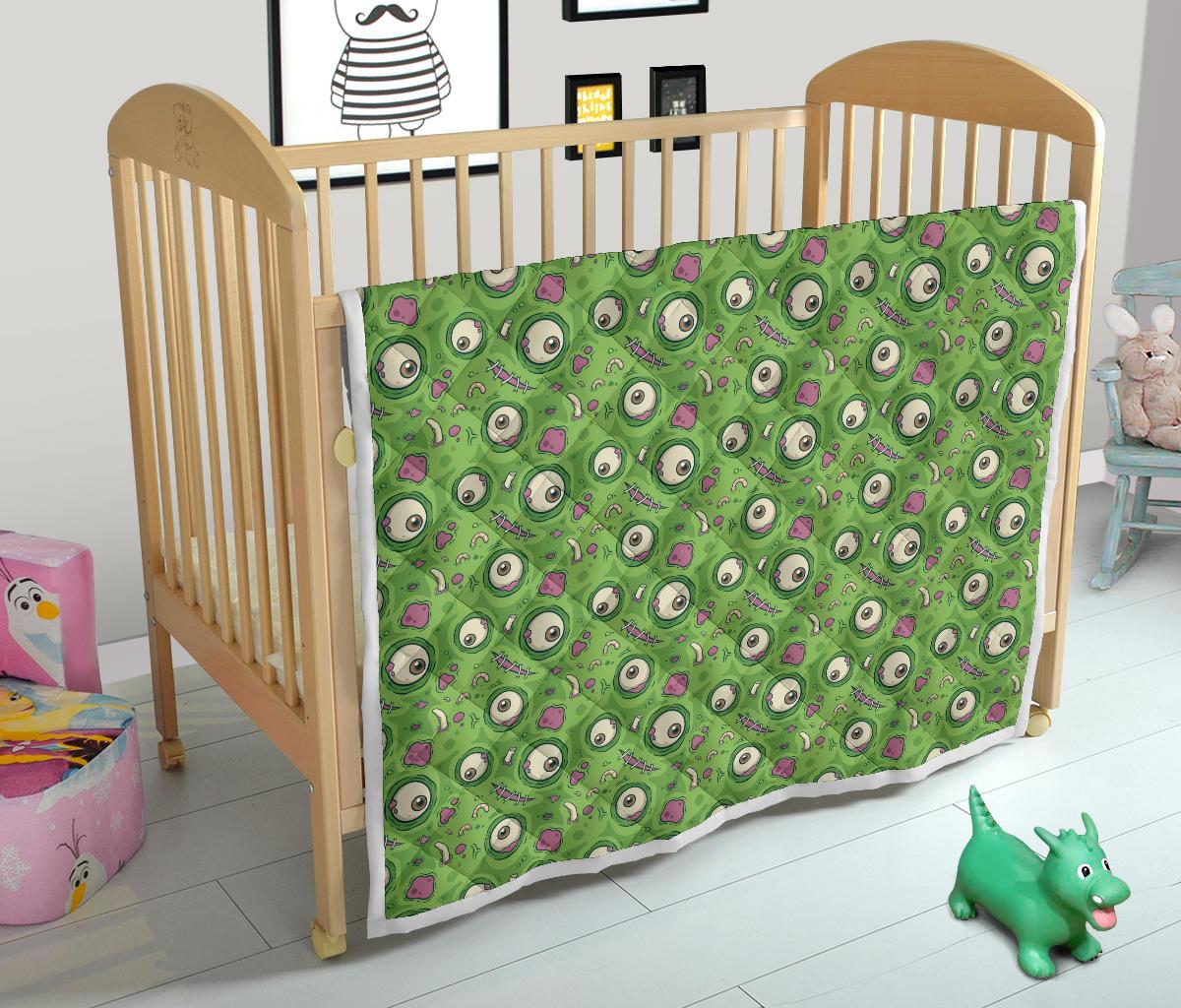 Zombie Eyes Design Pattern Print Premium Quilt-JTAMIGO.COM