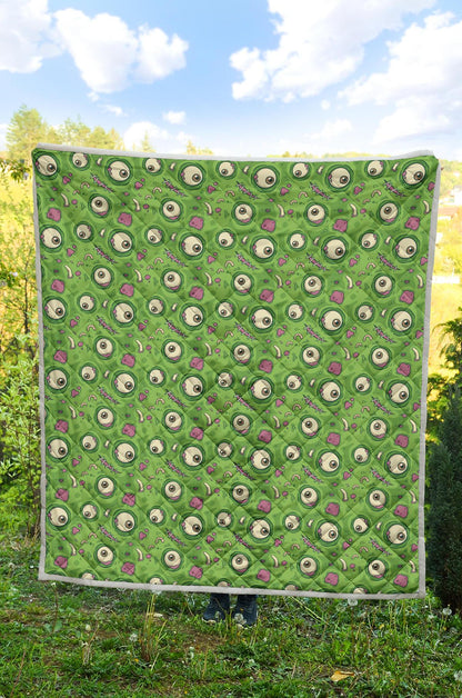 Zombie Eyes Design Pattern Print Premium Quilt-JTAMIGO.COM