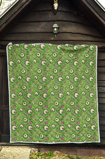 Zombie Eyes Design Pattern Print Premium Quilt-JTAMIGO.COM
