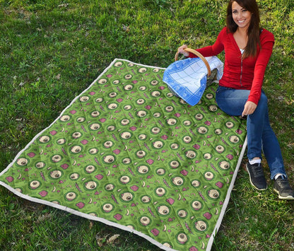 Zombie Eyes Design Pattern Print Premium Quilt-JTAMIGO.COM