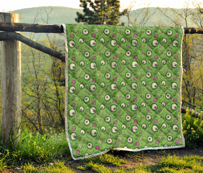 Zombie Eyes Design Pattern Print Premium Quilt-JTAMIGO.COM