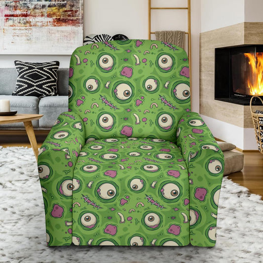 Zombie Eyes Design Pattern Print Single Sofa Slipcover -JTAMIGO.COM