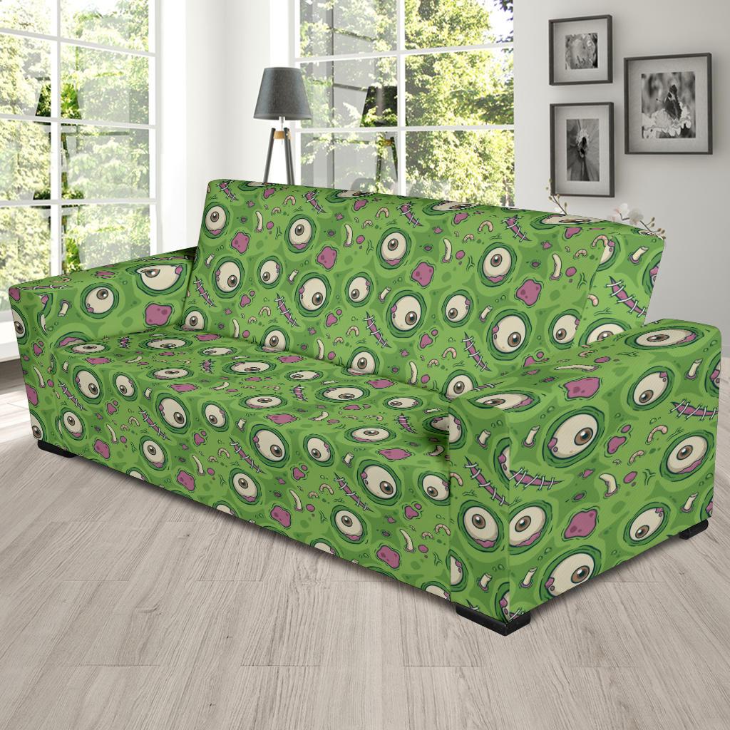 Zombie Eyes Design Pattern Print Sofa Slipcover-JTAMIGO.COM