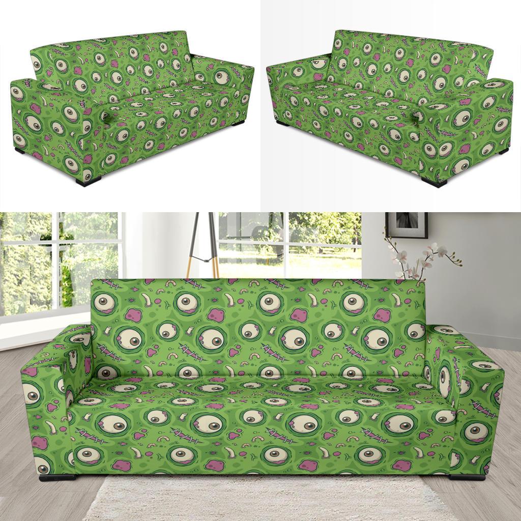 Zombie Eyes Design Pattern Print Sofa Slipcover-JTAMIGO.COM