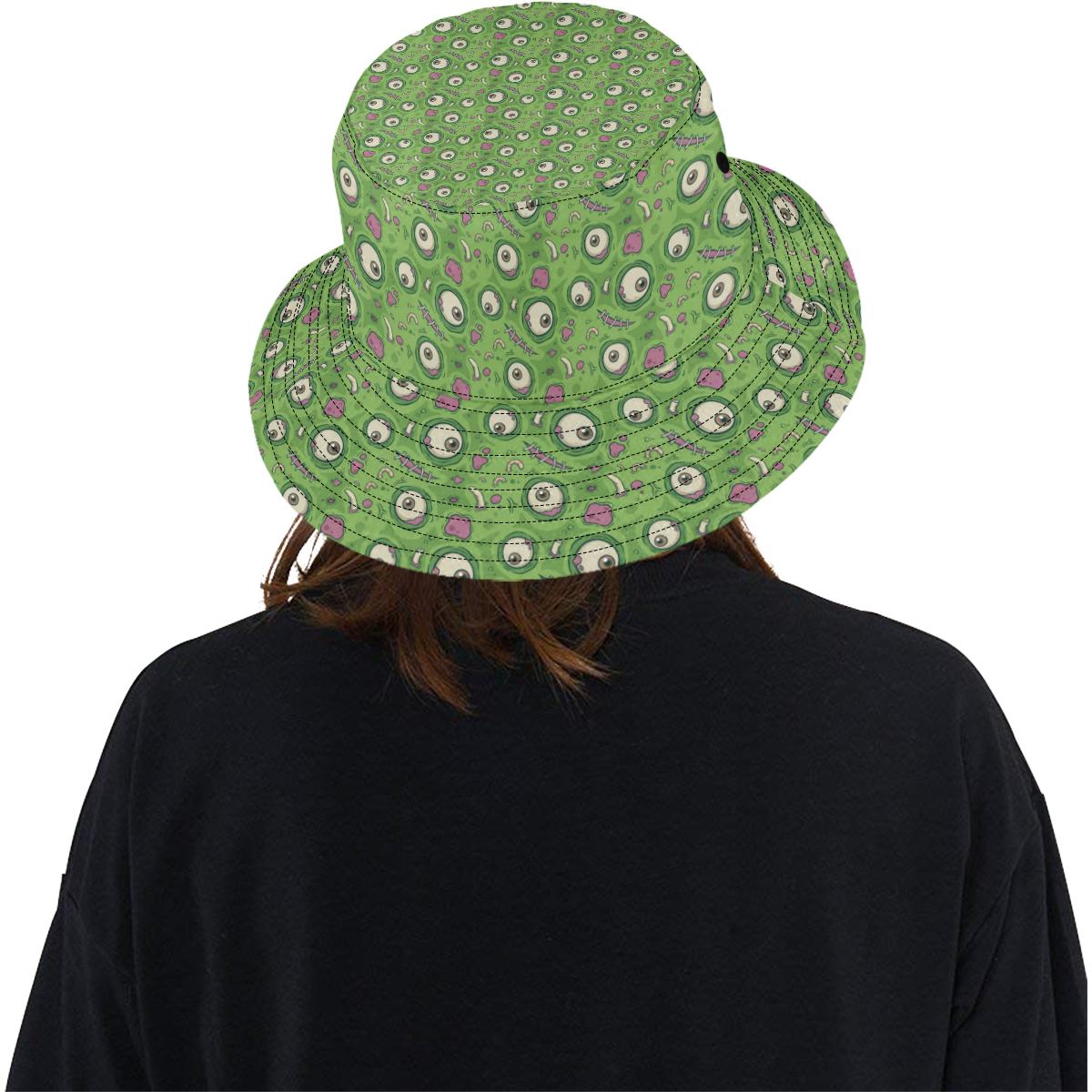 Zombie Eyes Design Pattern Print Unisex Bucket Hat