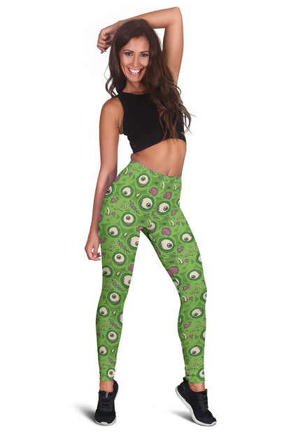 Zombie Eyes Design Pattern Print Women Leggings