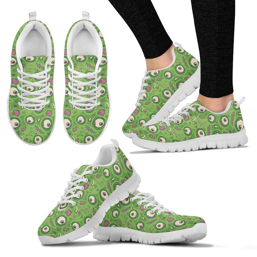Zombie Eyes Design Pattern Print Women Sneakers Shoes