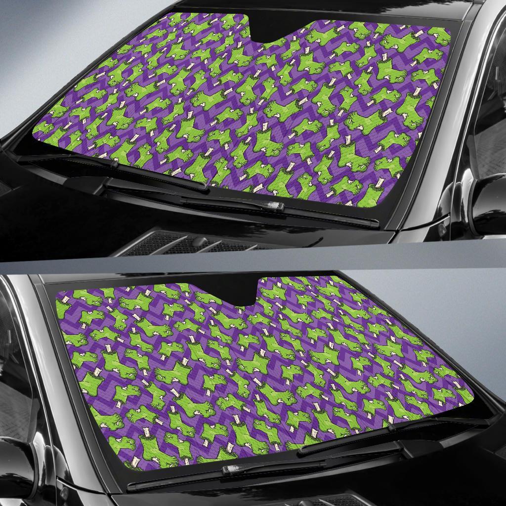 Zombie Foot Design Pattern Print Car Sun Shade For Windshield