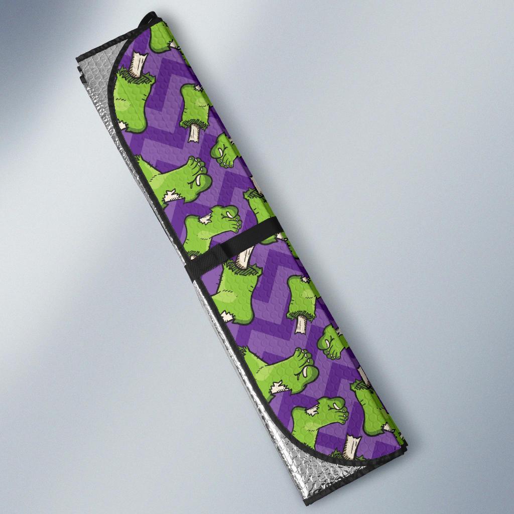 Zombie Foot Design Pattern Print Car Sun Shade For Windshield