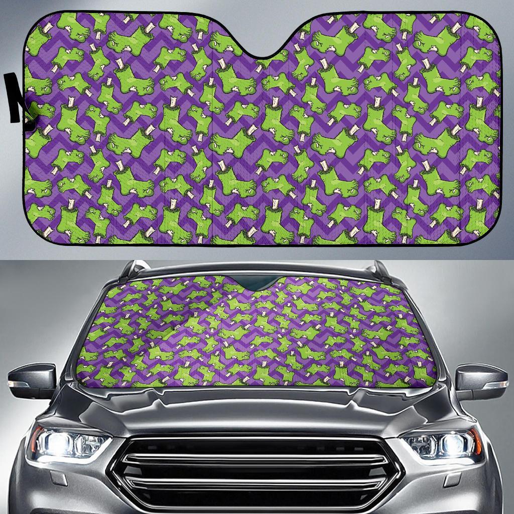 Zombie Foot Design Pattern Print Car Sun Shade For Windshield