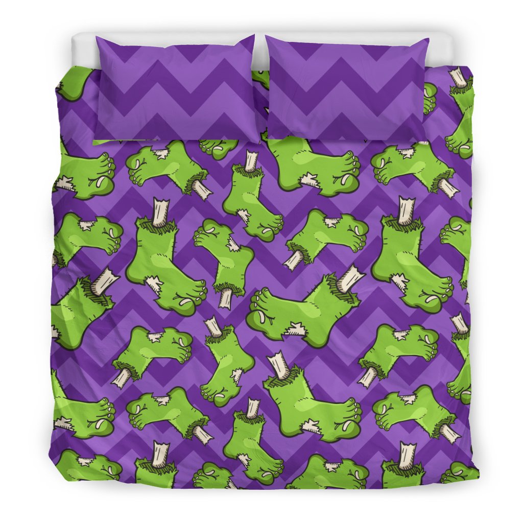 Zombie Foot Design Pattern Print Duvet Cover Bedding Set