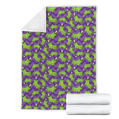 Zombie Foot Design Pattern Print Fleece Blanket