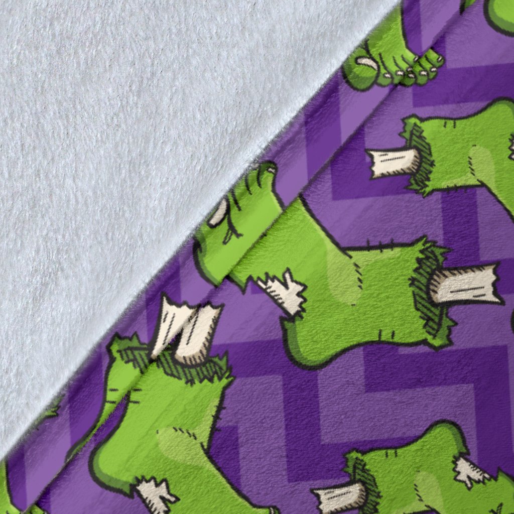 Zombie Foot Design Pattern Print Fleece Blanket