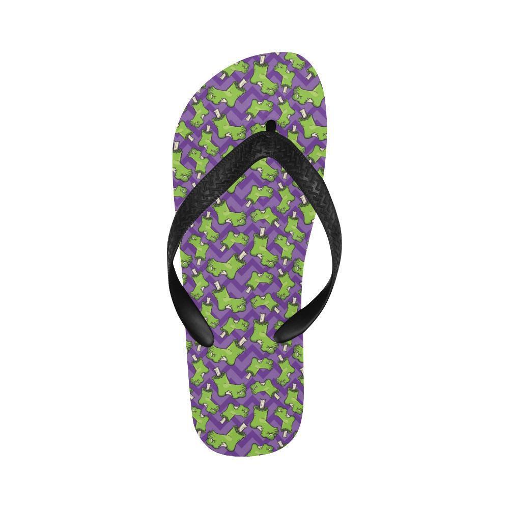 Zombie Foot Design Pattern Print Flip Flops-JTAMIGO.COM