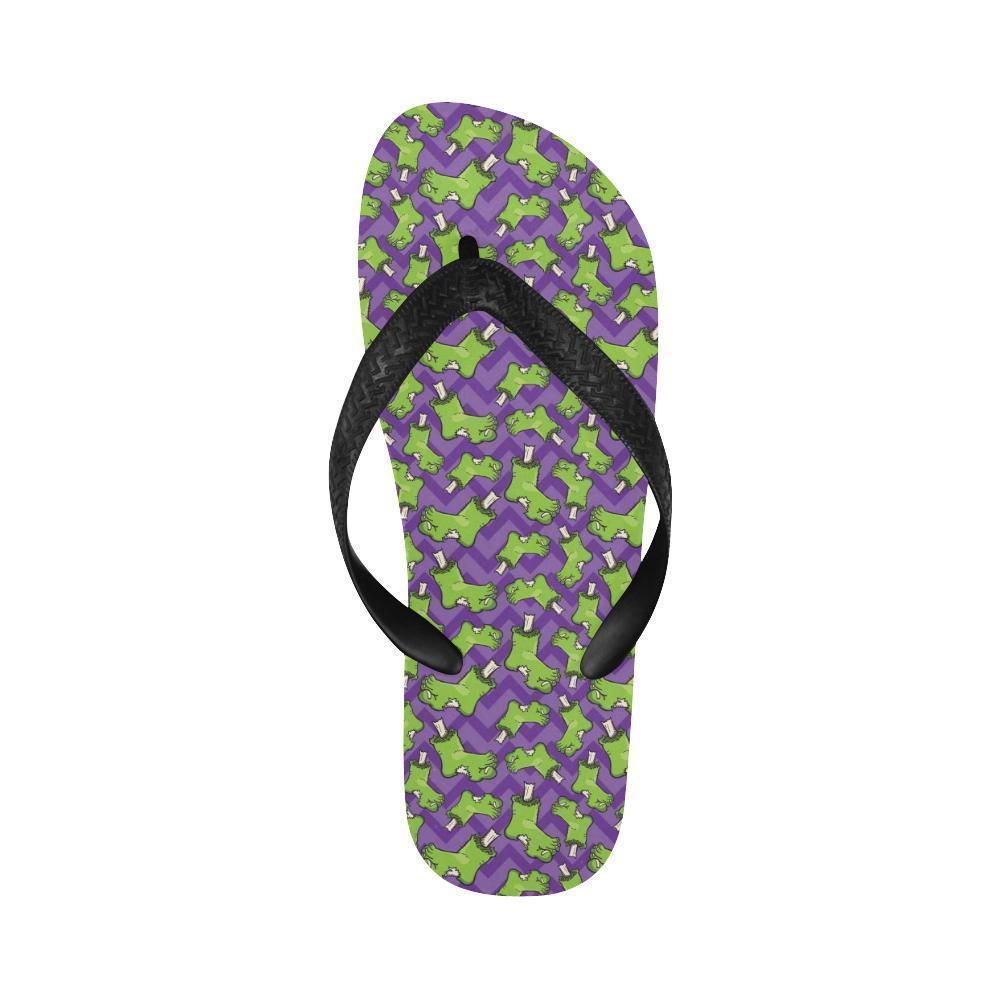 Zombie Foot Design Pattern Print Flip Flops-JTAMIGO.COM
