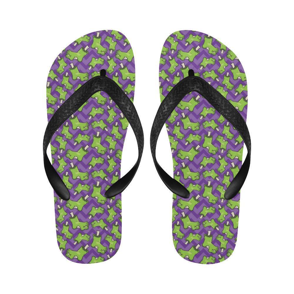Zombie Foot Design Pattern Print Flip Flops-JTAMIGO.COM