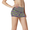 Zombie Foot Design Pattern Print High Waisted Spandex Shorts-JTAMIGO.COM