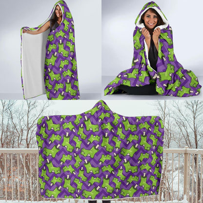 Zombie Foot Design Pattern Print Hooded Blanket-JTAMIGO.COM