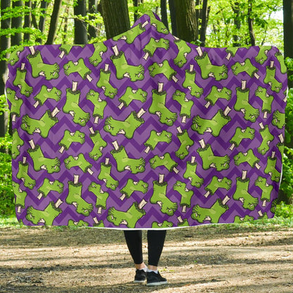 Zombie Foot Design Pattern Print Hooded Blanket-JTAMIGO.COM