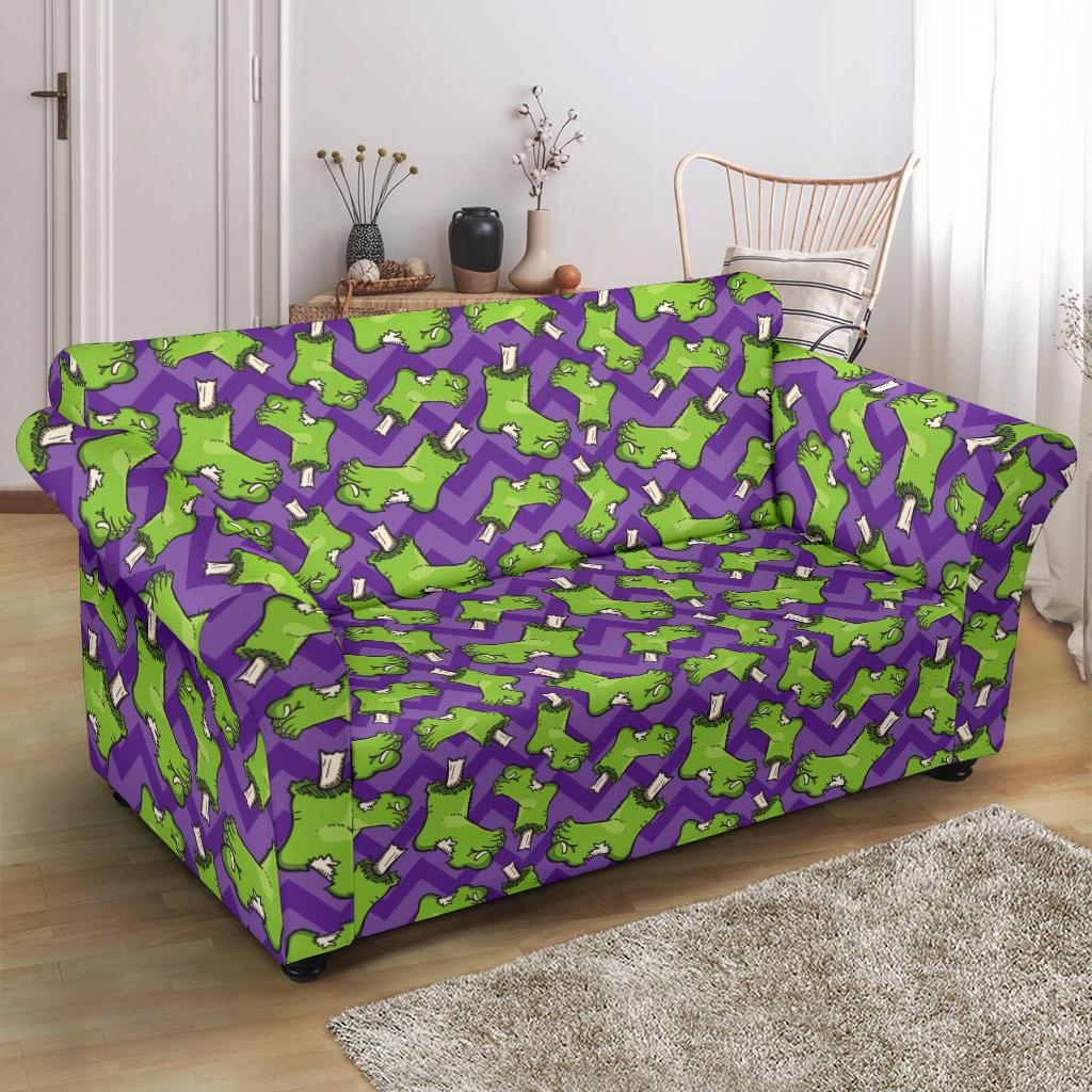 Zombie Foot Design Pattern Print Loveseat Slipcover-JTAMIGO.COM