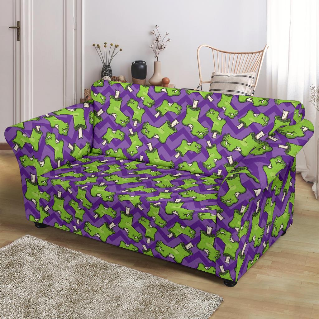 Zombie Foot Design Pattern Print Loveseat Slipcover-JTAMIGO.COM
