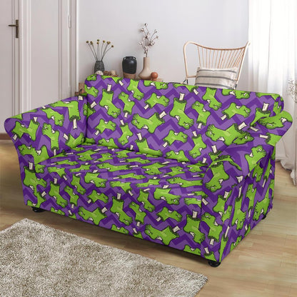 Zombie Foot Design Pattern Print Loveseat Slipcover-JTAMIGO.COM
