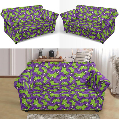 Zombie Foot Design Pattern Print Loveseat Slipcover-JTAMIGO.COM