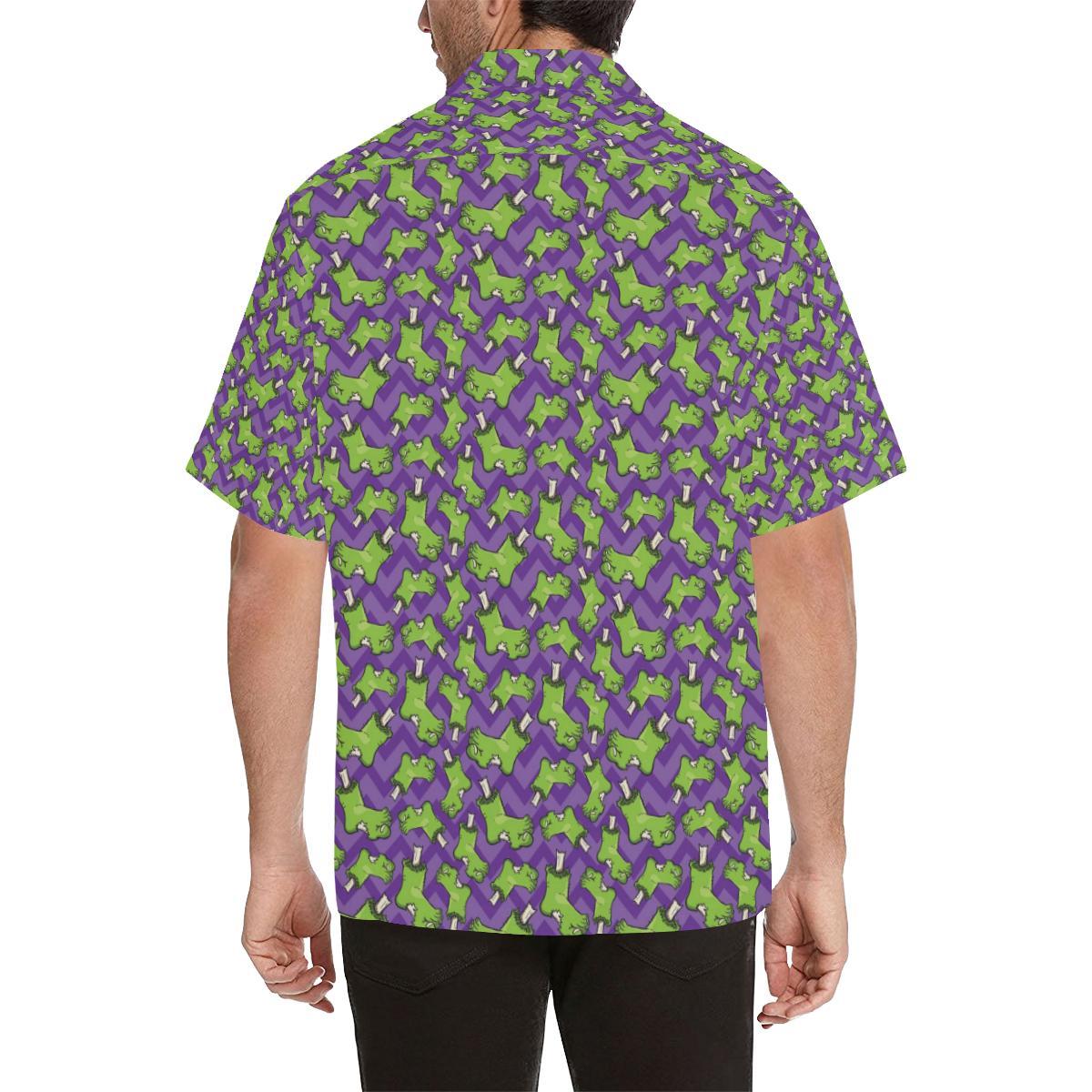 Zombie Foot Design Pattern Print Men Aloha Hawaiian Shirt