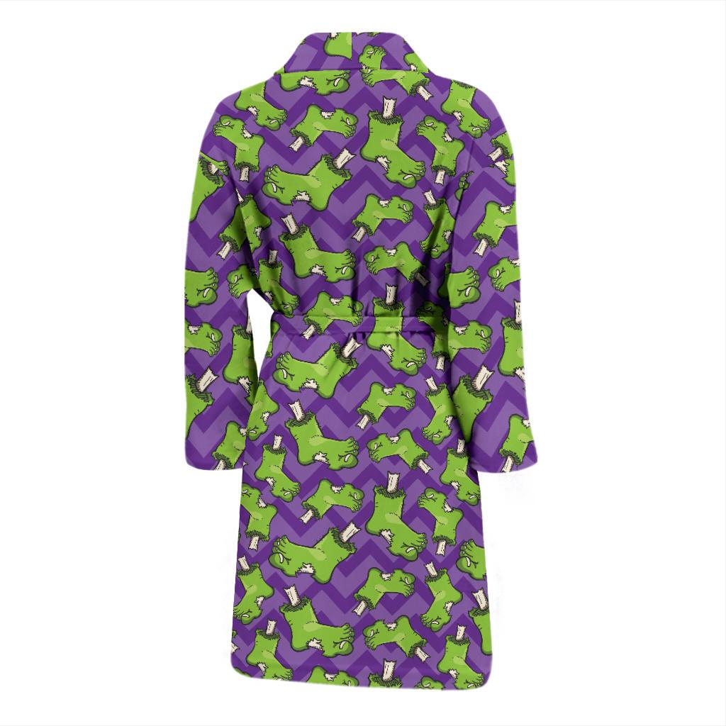 Zombie Foot Design Pattern Print Men Bath Robe-JTAMIGO.COM