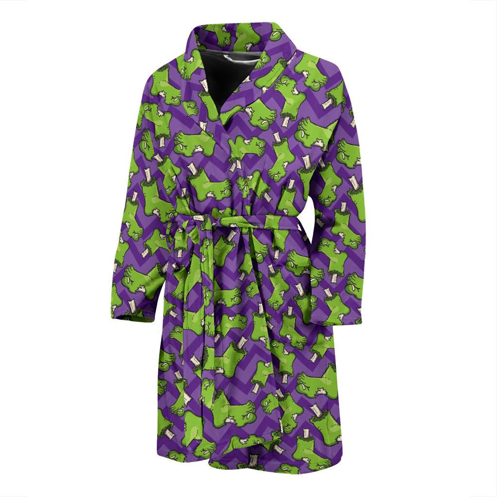 Zombie Foot Design Pattern Print Men Bath Robe-JTAMIGO.COM