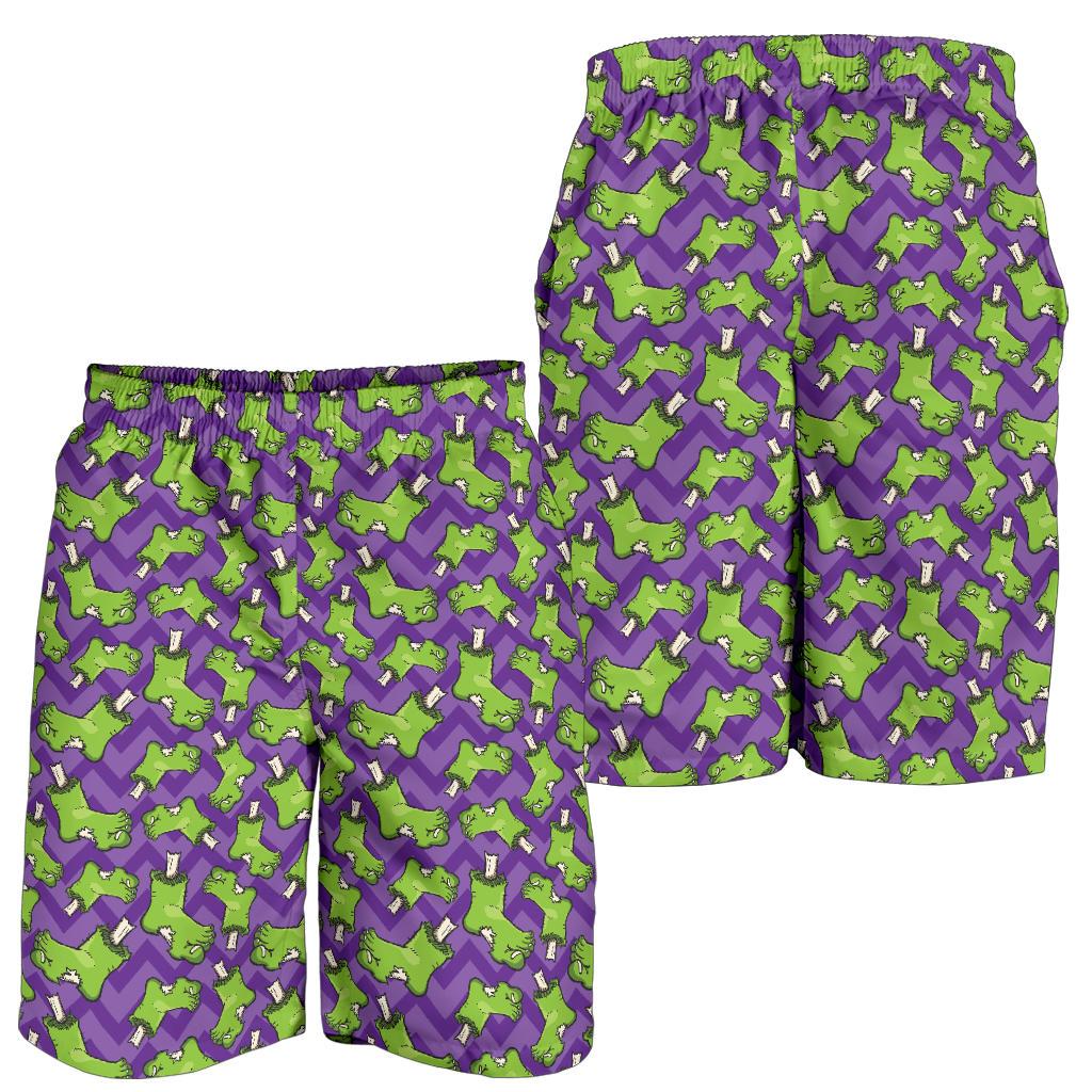 Zombie Foot Design Pattern Print Mens Shorts-JTAMIGO.COM