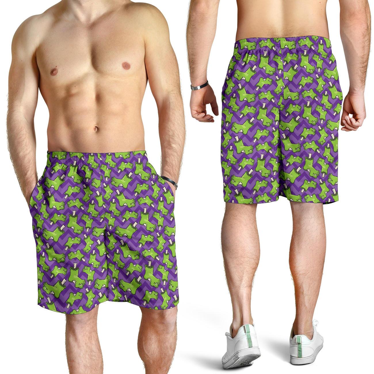 Zombie Foot Design Pattern Print Mens Shorts-JTAMIGO.COM