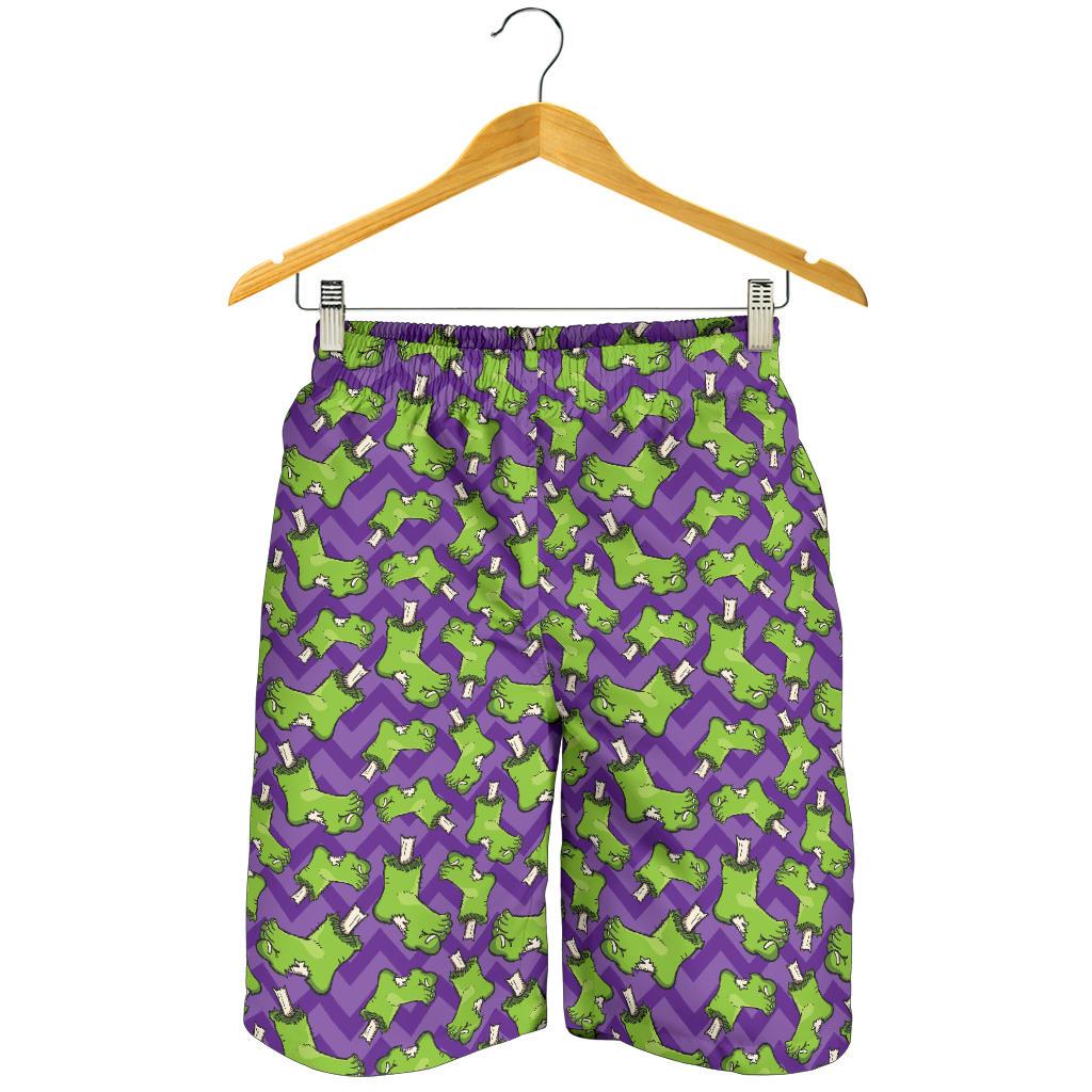 Zombie Foot Design Pattern Print Mens Shorts-JTAMIGO.COM