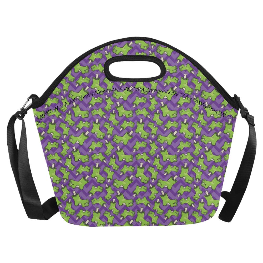 Zombie Foot Design Pattern Print Neoprene Lunch Bag (Model 1669)(Large)-JTAMIGO.COM